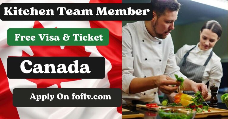 Kitchen Team Member Job in Canada With Visa Sponsorship 2024