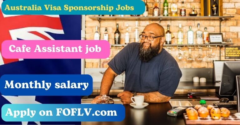 cafe assistant job in Australia with visa sponsorship 2024: