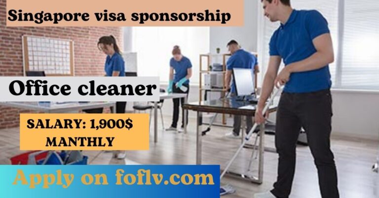 Office Cleaner Jobs in Singapore with Visa Sponsorship 2024