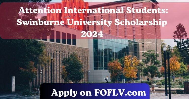 Attention International Students: Swinburne University Scholarship Applications Open for April 2024 Intake